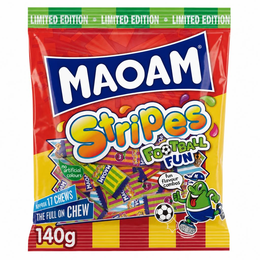 MAOAM Limited Edition Football Fun Stripes 140g