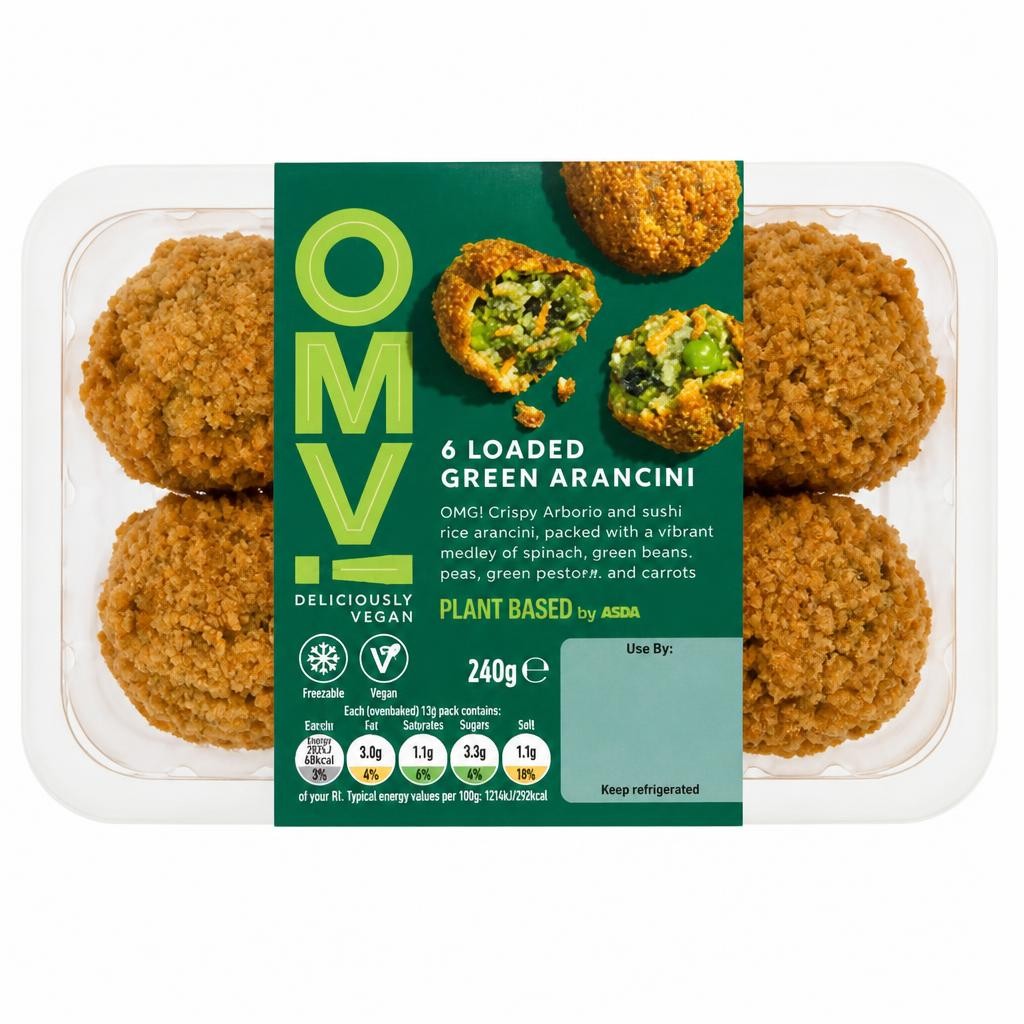 Plant Based by ASDA OMV! 6 Loaded Green Arancini 240g