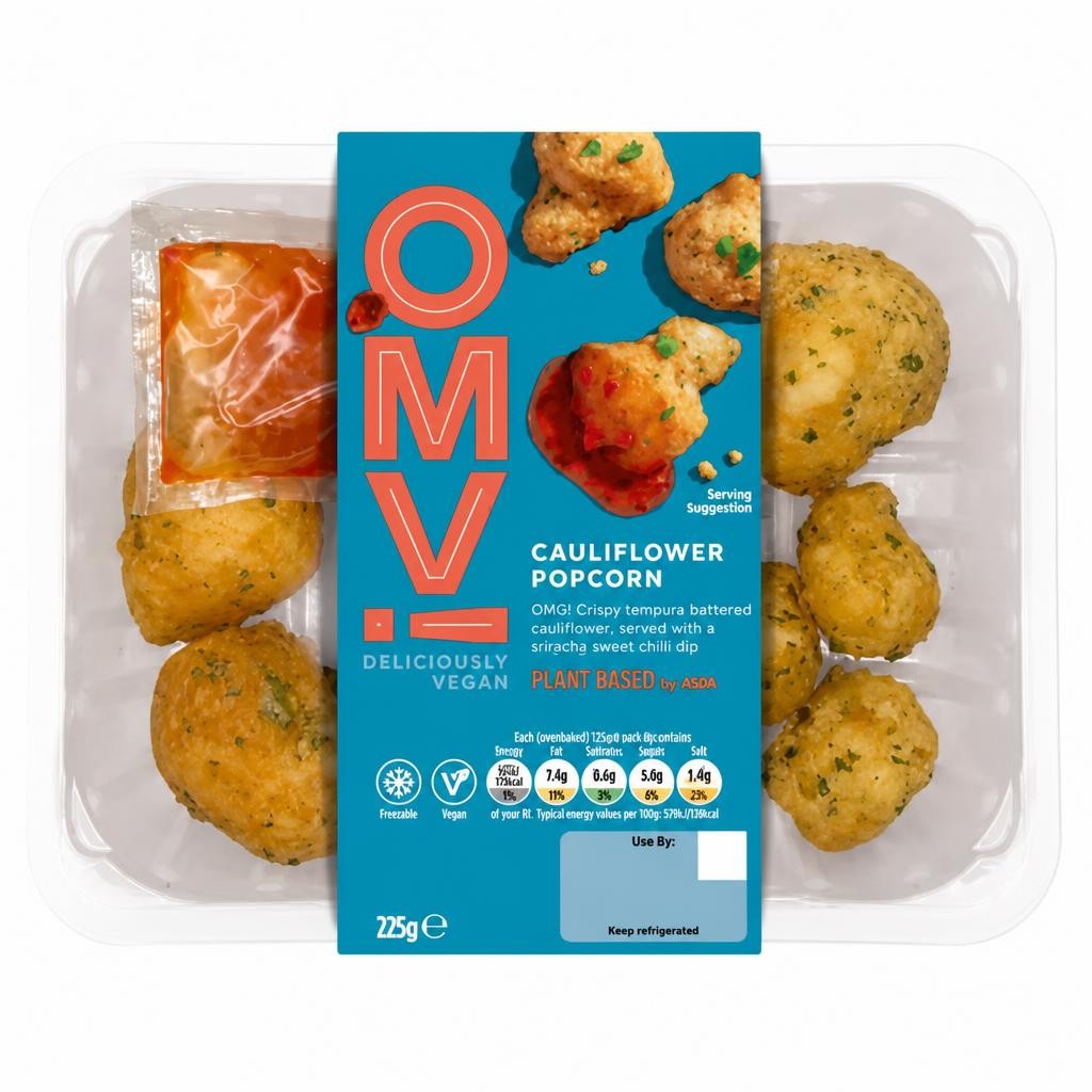 Plant Based by ASDA OMV! Cauliflower Popcorn 225g