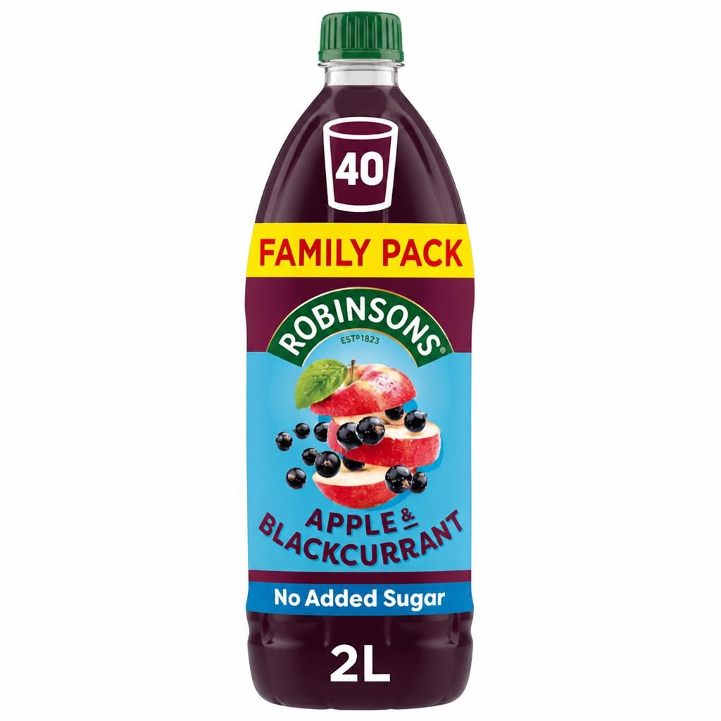 Robinsons Apple & Blackcurrant No Added Sugar Squash 2L