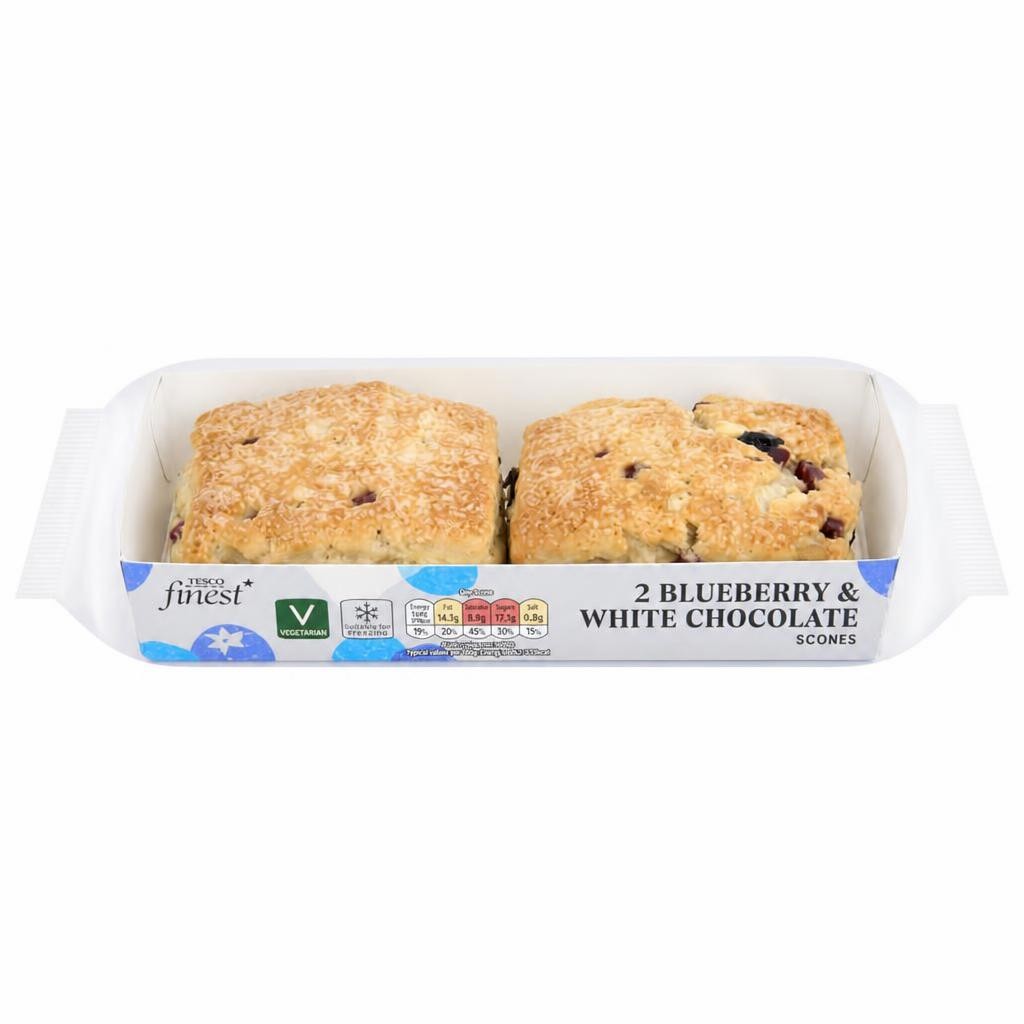 Tesco Finest 2 All Butter Blueberry & White Chocolate scone 100g