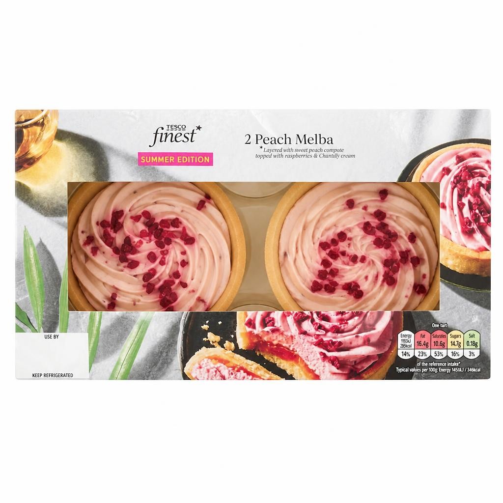 TESCO finest 2 Peach Melba Tarts