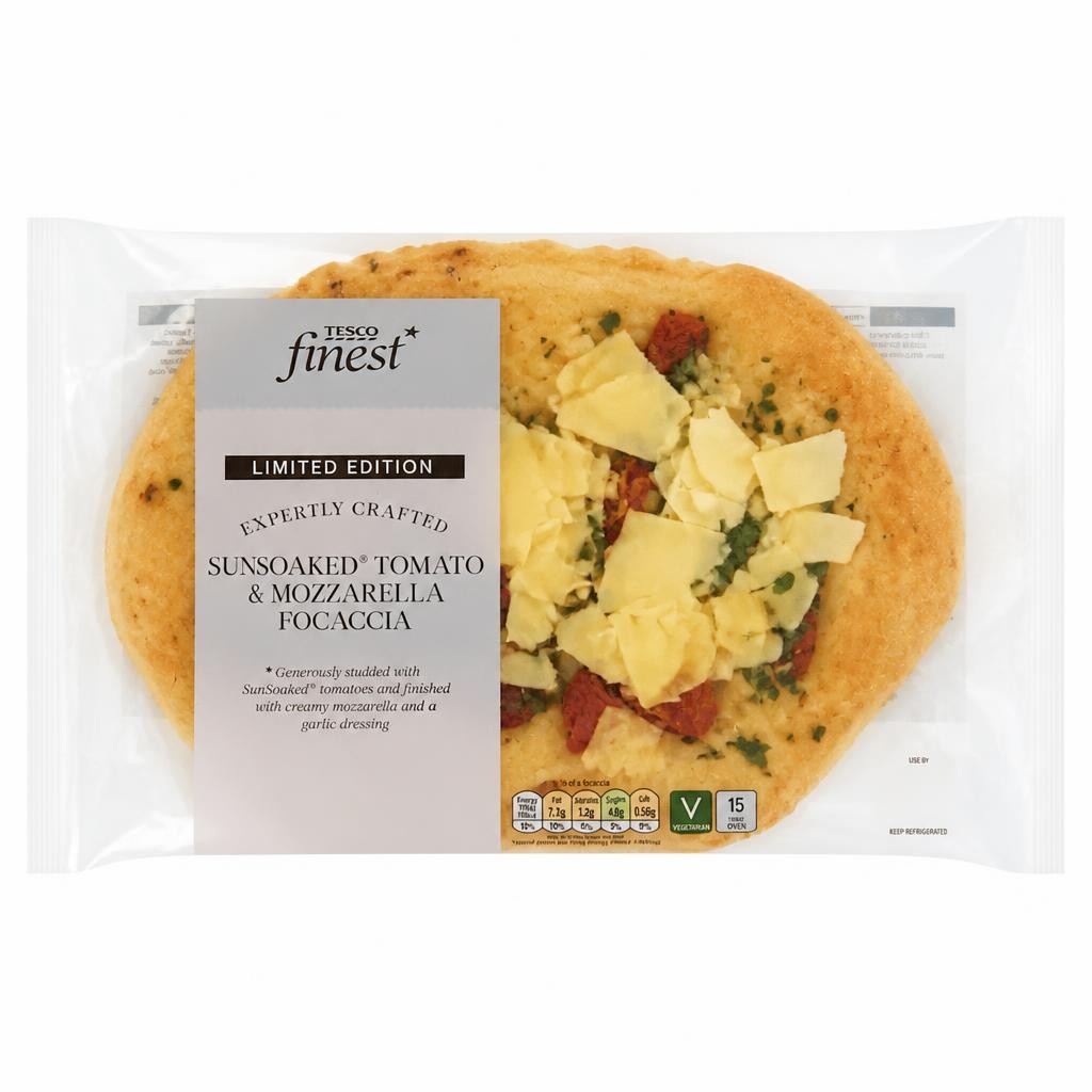 Tesco Finest Sun Soaked Tomato & Mozzarella Focaccia Limited Edition 325g