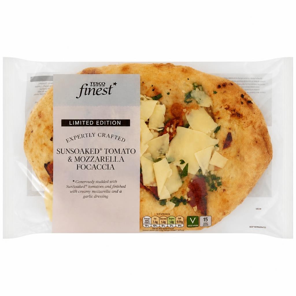 Tesco Finest Sun Soaked Tomato & Mozzarella Focaccia Limited Edition 325g