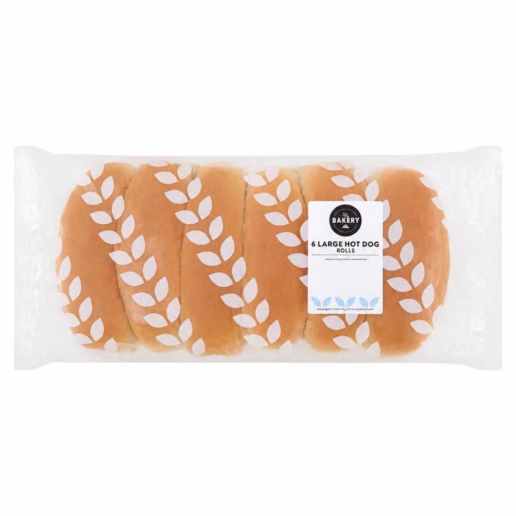 The BAKERY at ASDA 6 Large Hot Dog Rolls