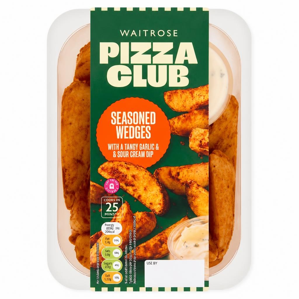 Waitrose Pizza Club Sweet & Smoky Potato Wedges with Sour Cream Dip