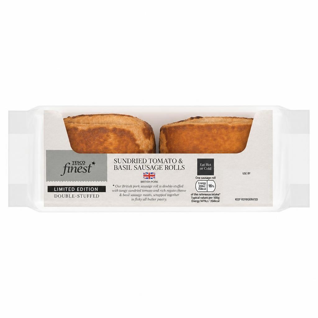 Tesco Finest Sundried Tomato & Basil Sausage Roll Limited Edition 188g
