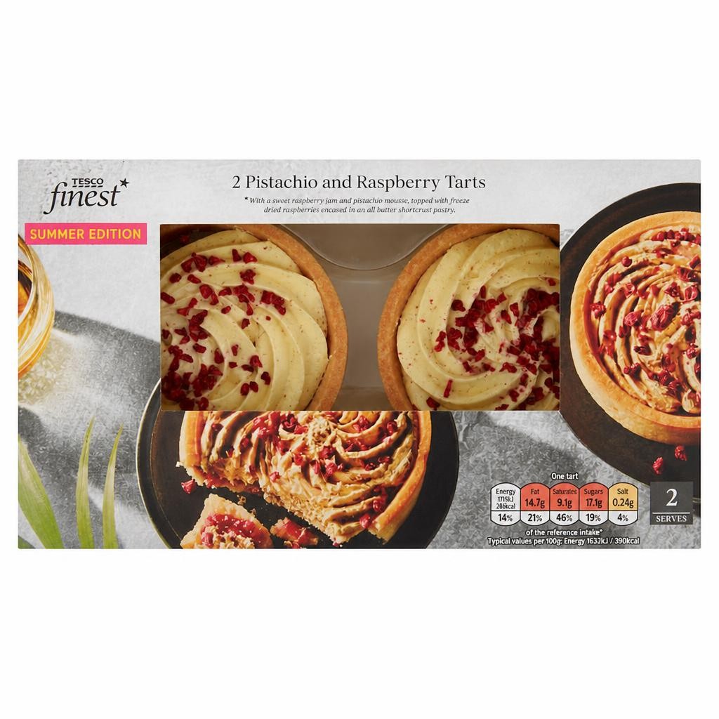 Tesco Finest Pistachio and Raspberry Tart
