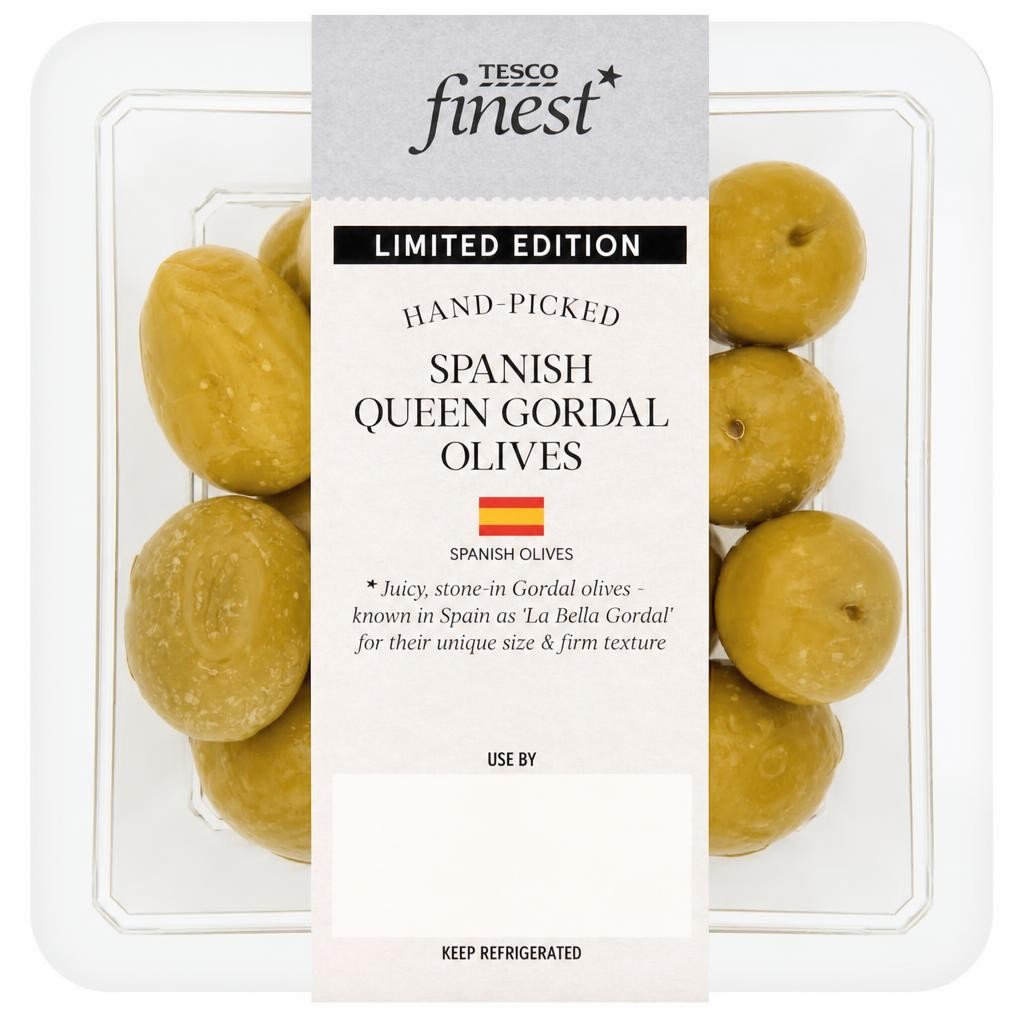 Tesco Finest Spanish Queen Gordal Olives 140g