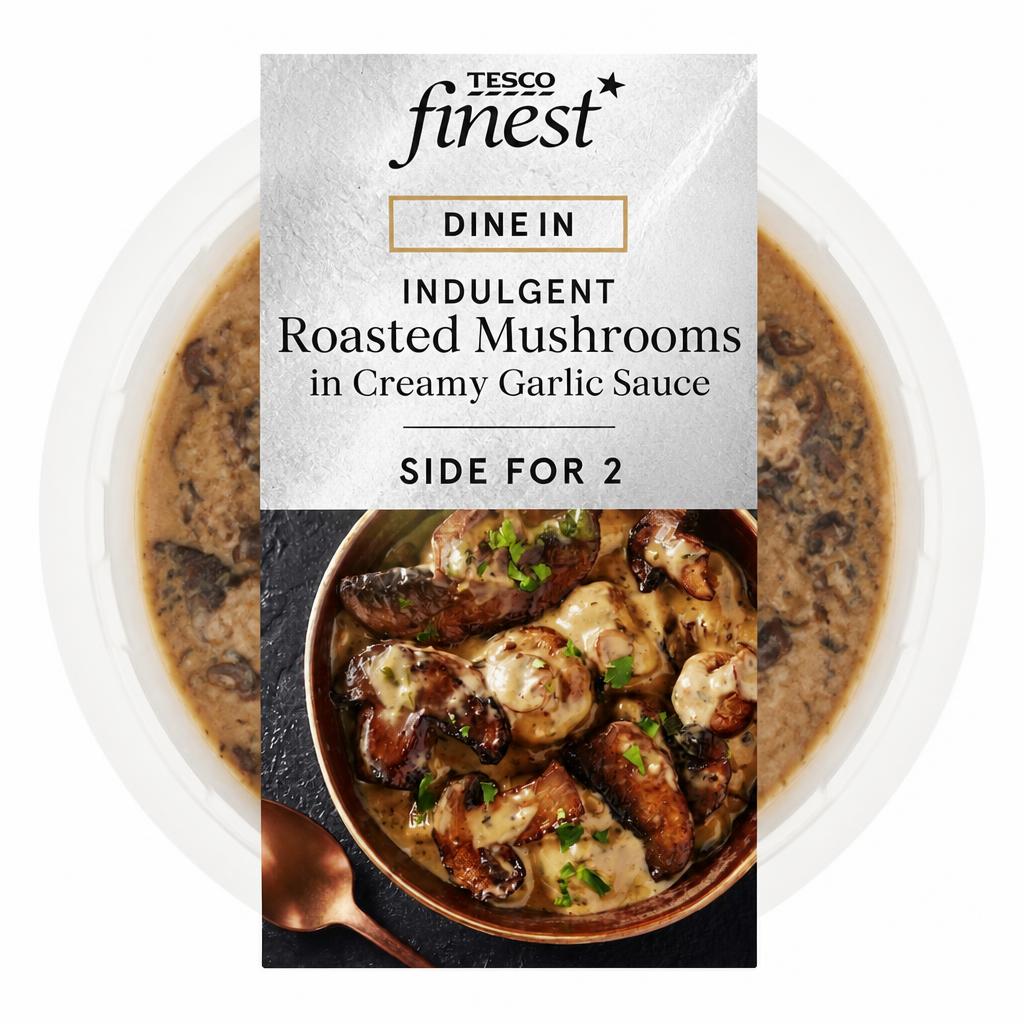 Tesco Finest Dine In Roasted Mushrooms in Creamy Garlic Sauce 300g