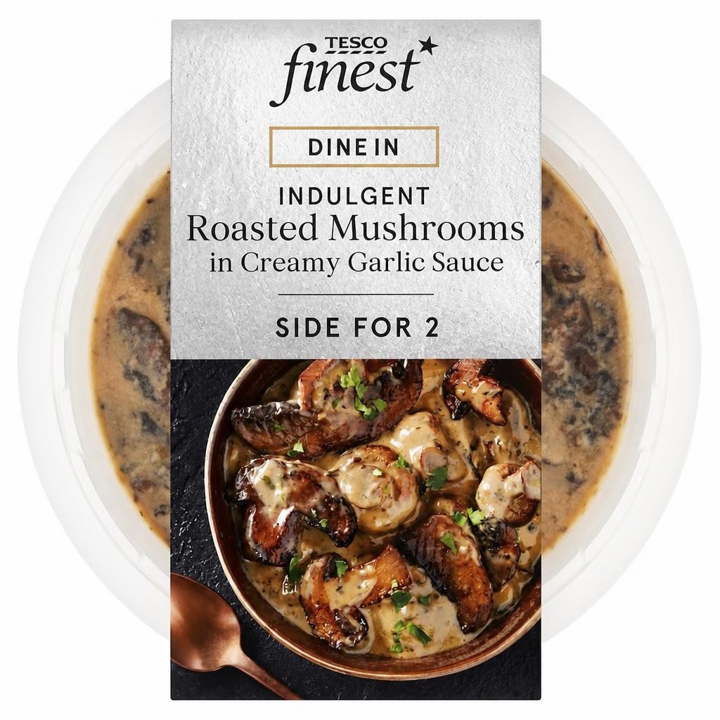 Tesco Finest Dine In Roasted Mushrooms in Creamy Garlic Sauce 300g