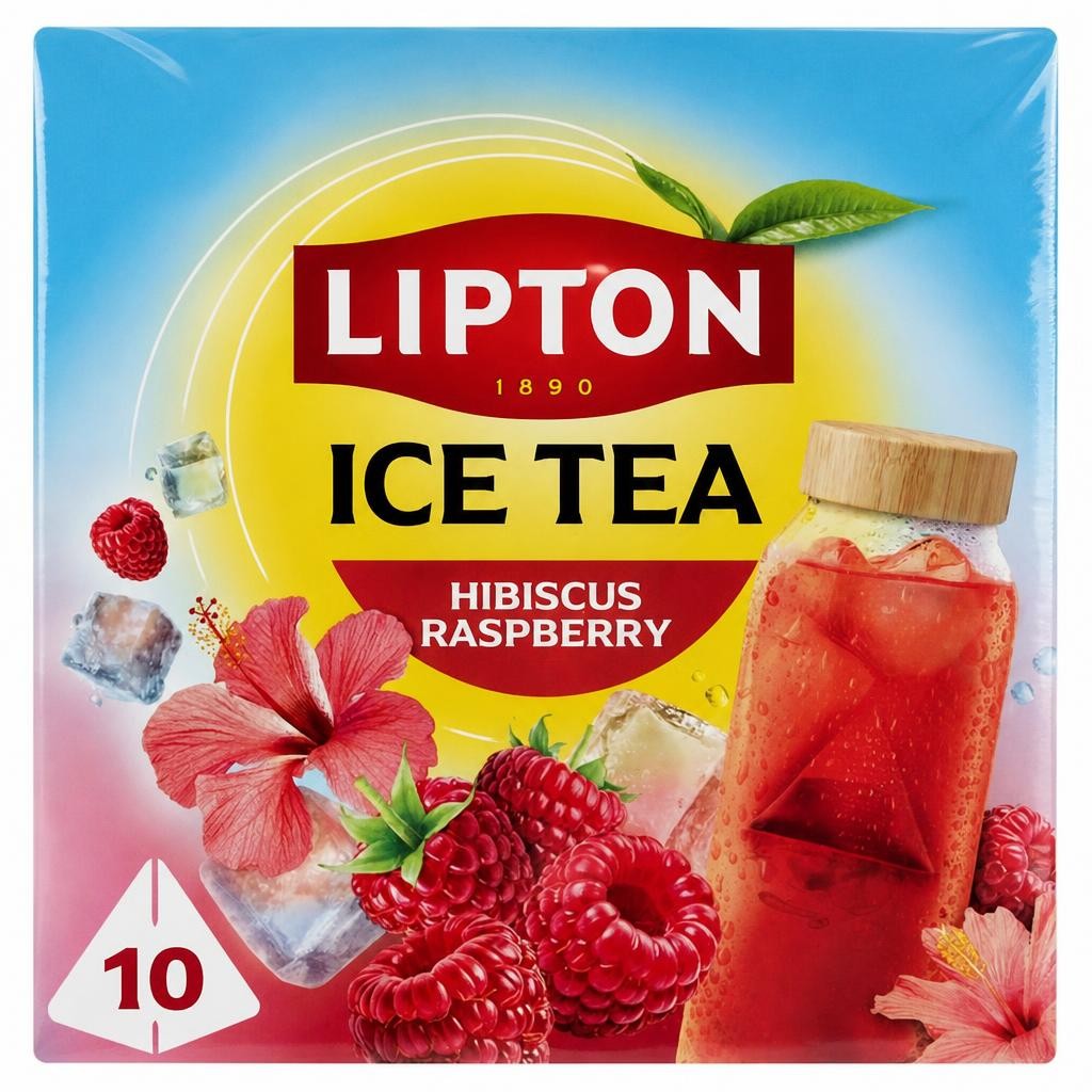 Lipton 10 x 3.5g Hibiscus Raspberry Pyramid Ice Tea Bags