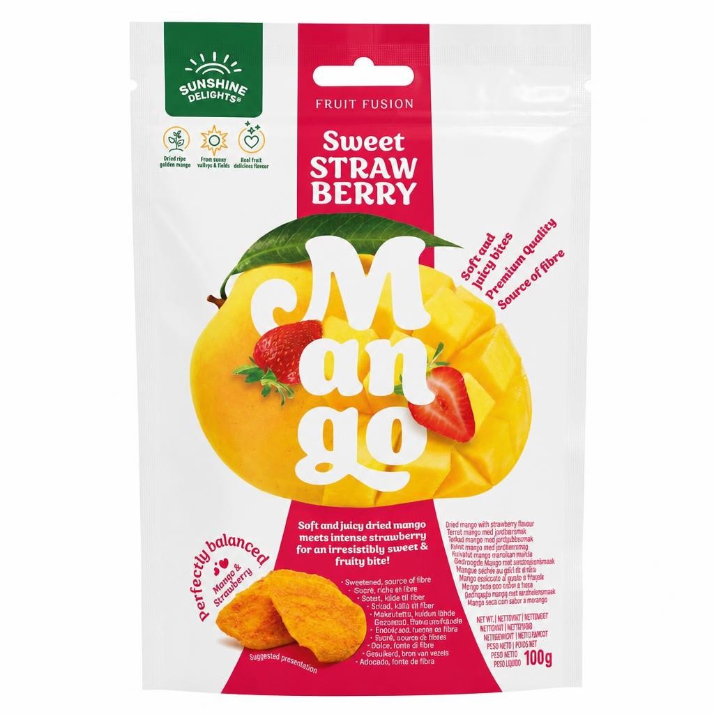 Sunshine Delights Fruit Fusion Sweet Strawberry Dried Mango 100g