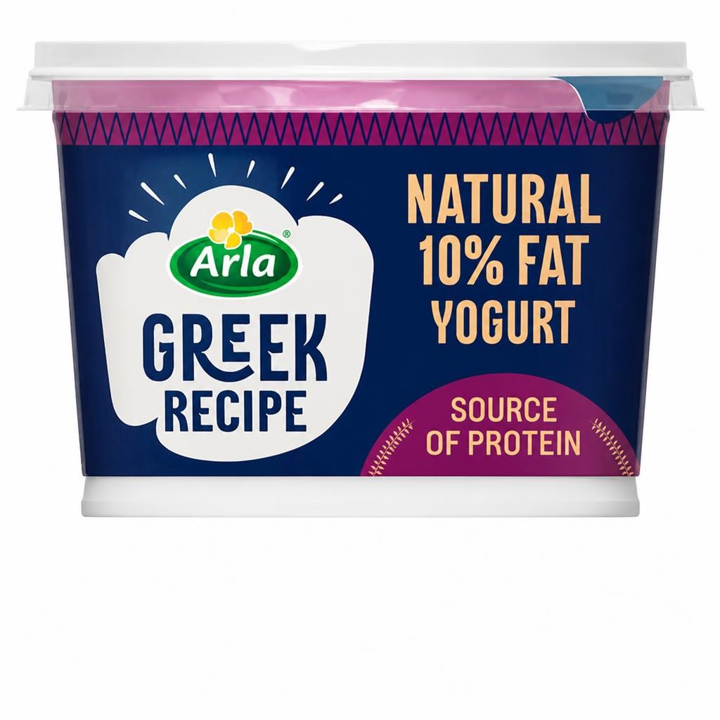 Arla Greek Recipe 10% Fat Natural Yogurt 450g