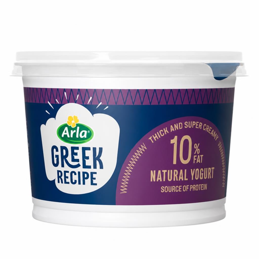 Arla Greek Recipe 10% Fat Natural Yogurt 450g