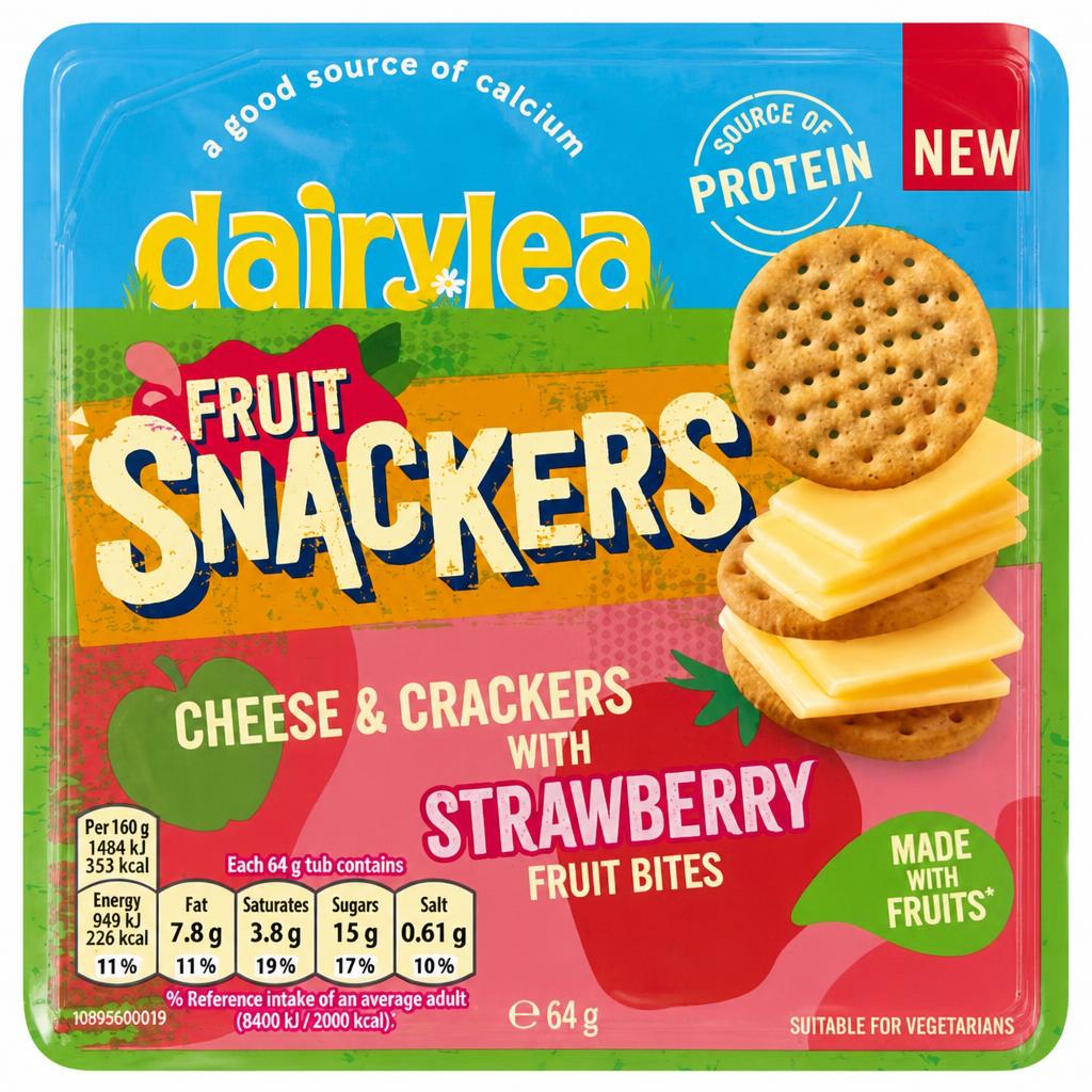 Dairylea Snackers with Strawberry Fruit Bites 64g
