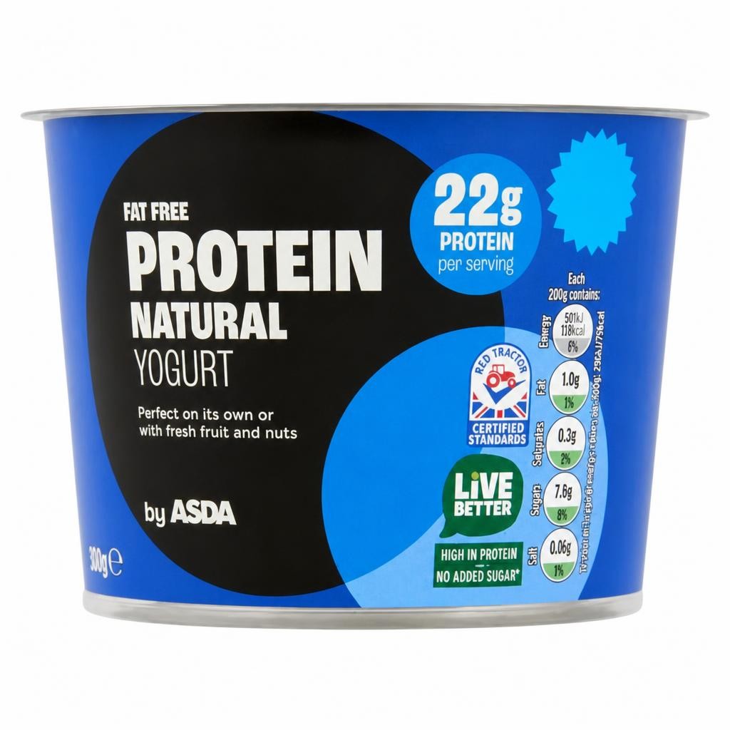 ASDA Fat Free Protein Natural Yogurt 500g