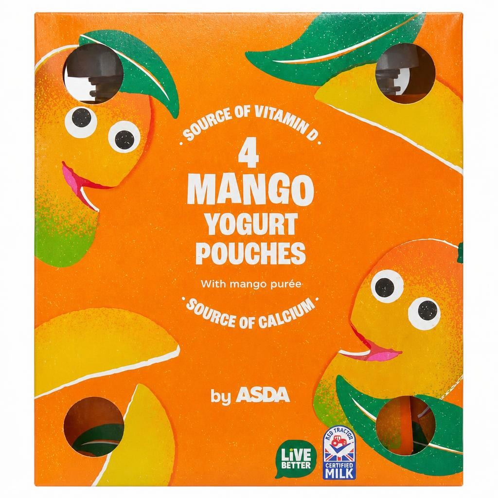 ASDA Mango Yogurt Pouches 320g (4 x 80g)