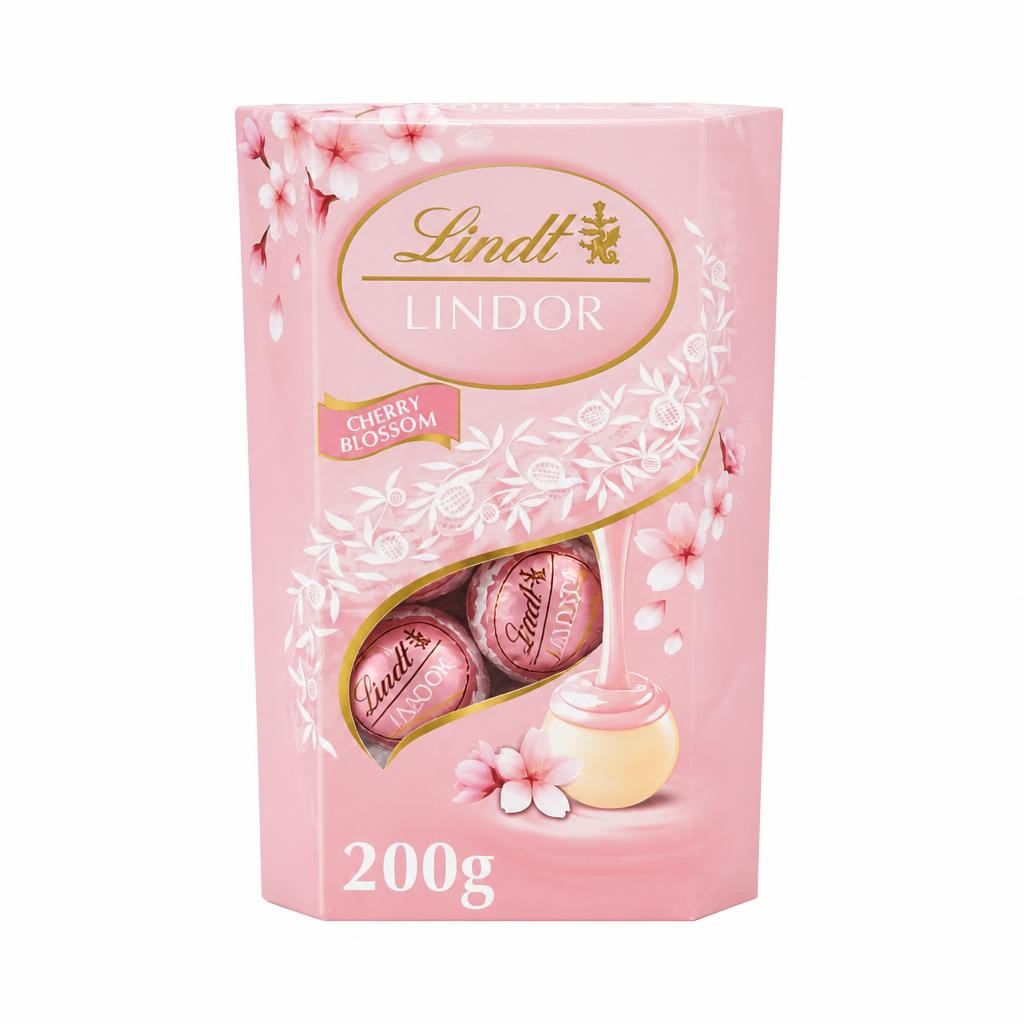 LINDOR Lindt Cherry Blossom White Chocolate Truffle Box 200g