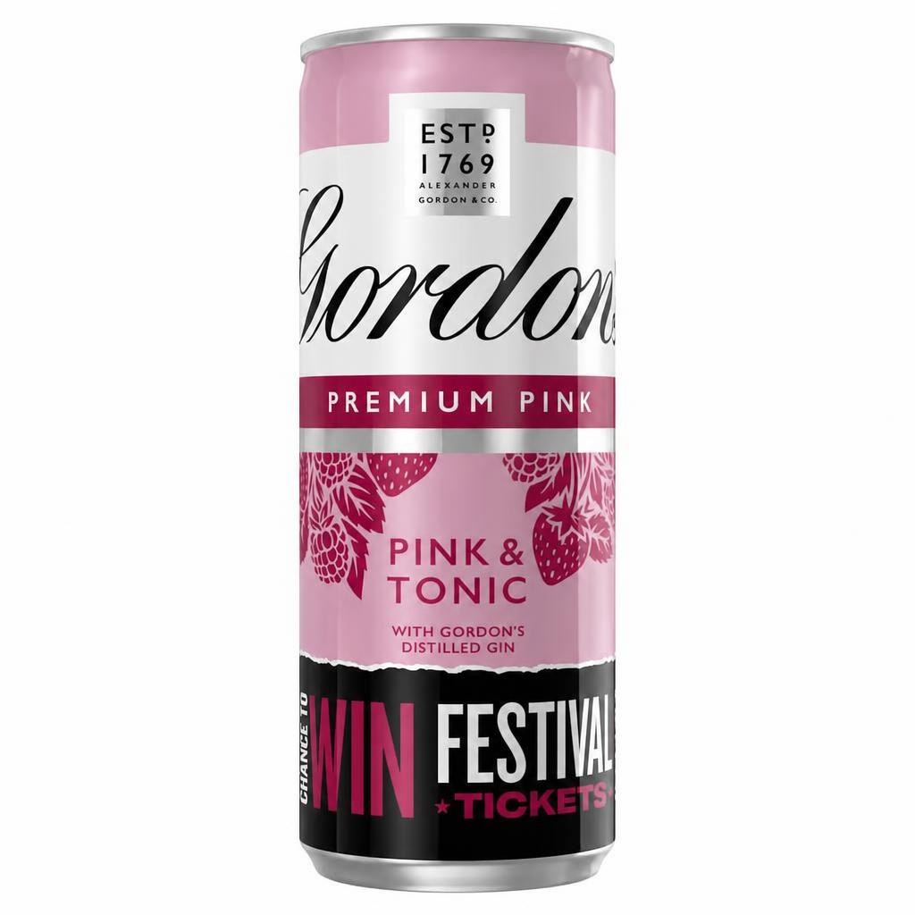 Gordon's Pink Gin & Tonic Can 5% Vol 250ml