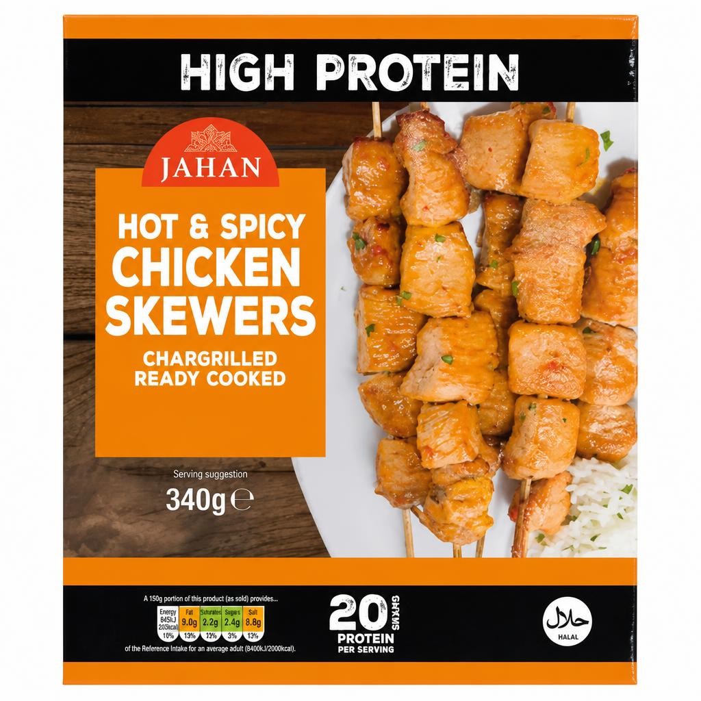Jahan Hot & Spicy Chicken Skewers 340g