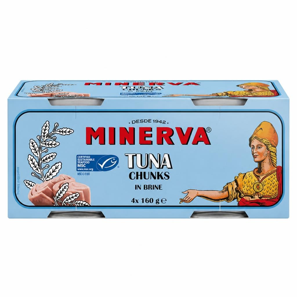Minerva Tuna Chunks in Brine 4x160g