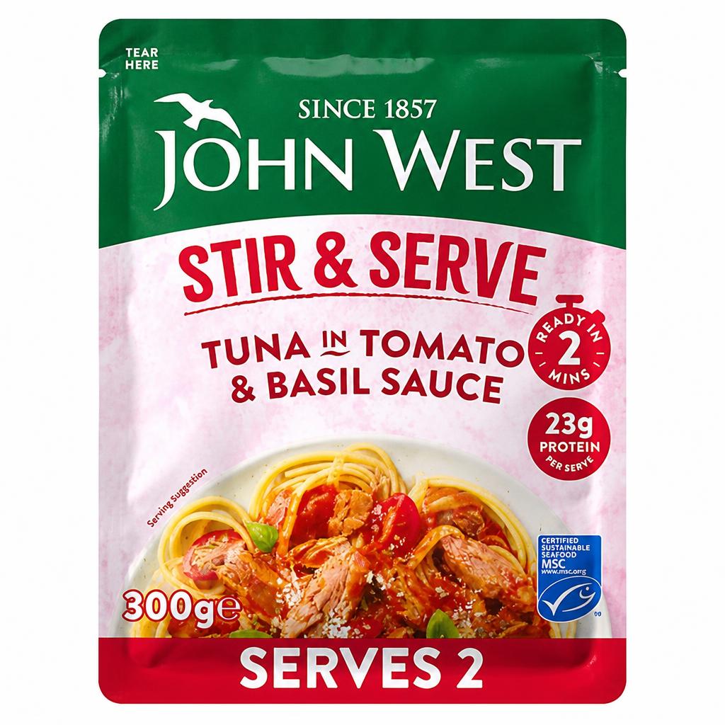 John West Stir & Serve Tuna in Tomato & Basil 300g
