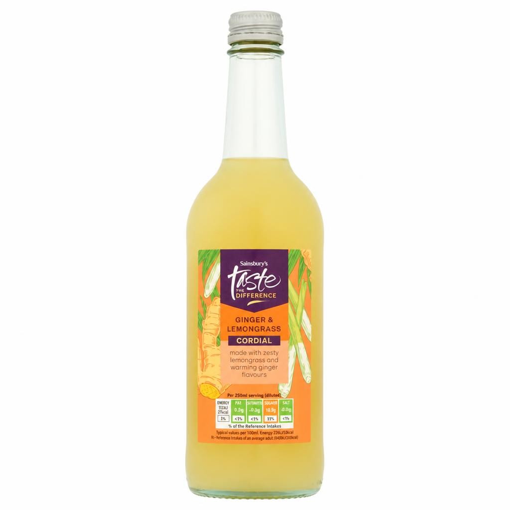 Sainsbury's 500ml Ginger & Lemongrass Cordial, Taste the Difference