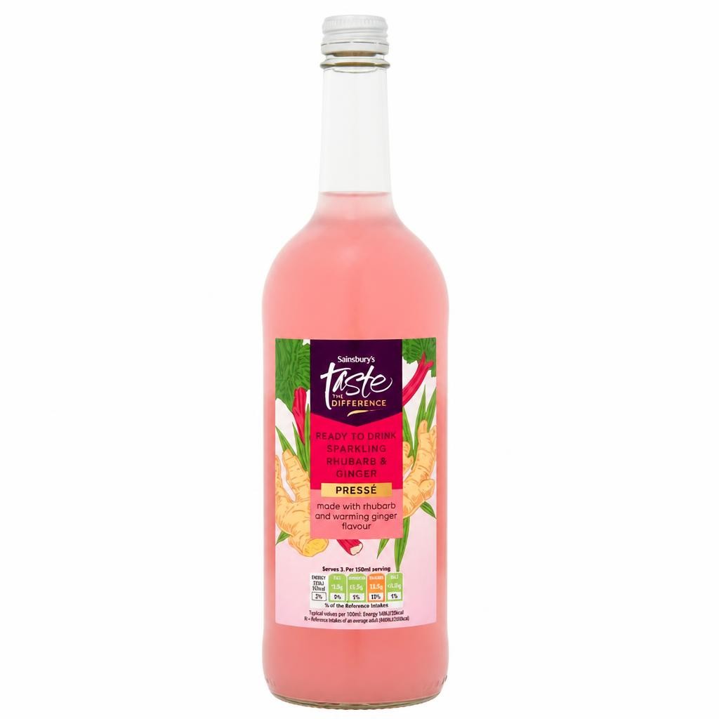 Sainsbury's Taste the Difference Sparkling Rhubarb & Ginger Pressé 750ml