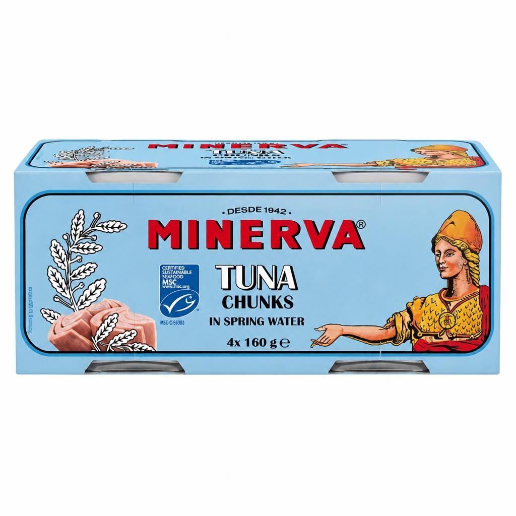 Minerva Tuna Chunks in Spring Water 4x160g