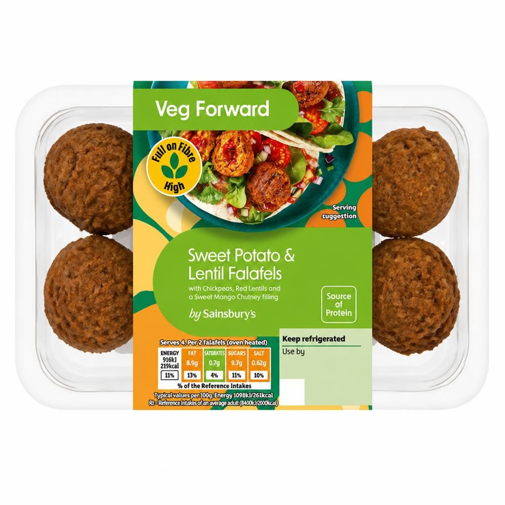 Sainsbury's Sweet Potato & Lentil Falafels 176g