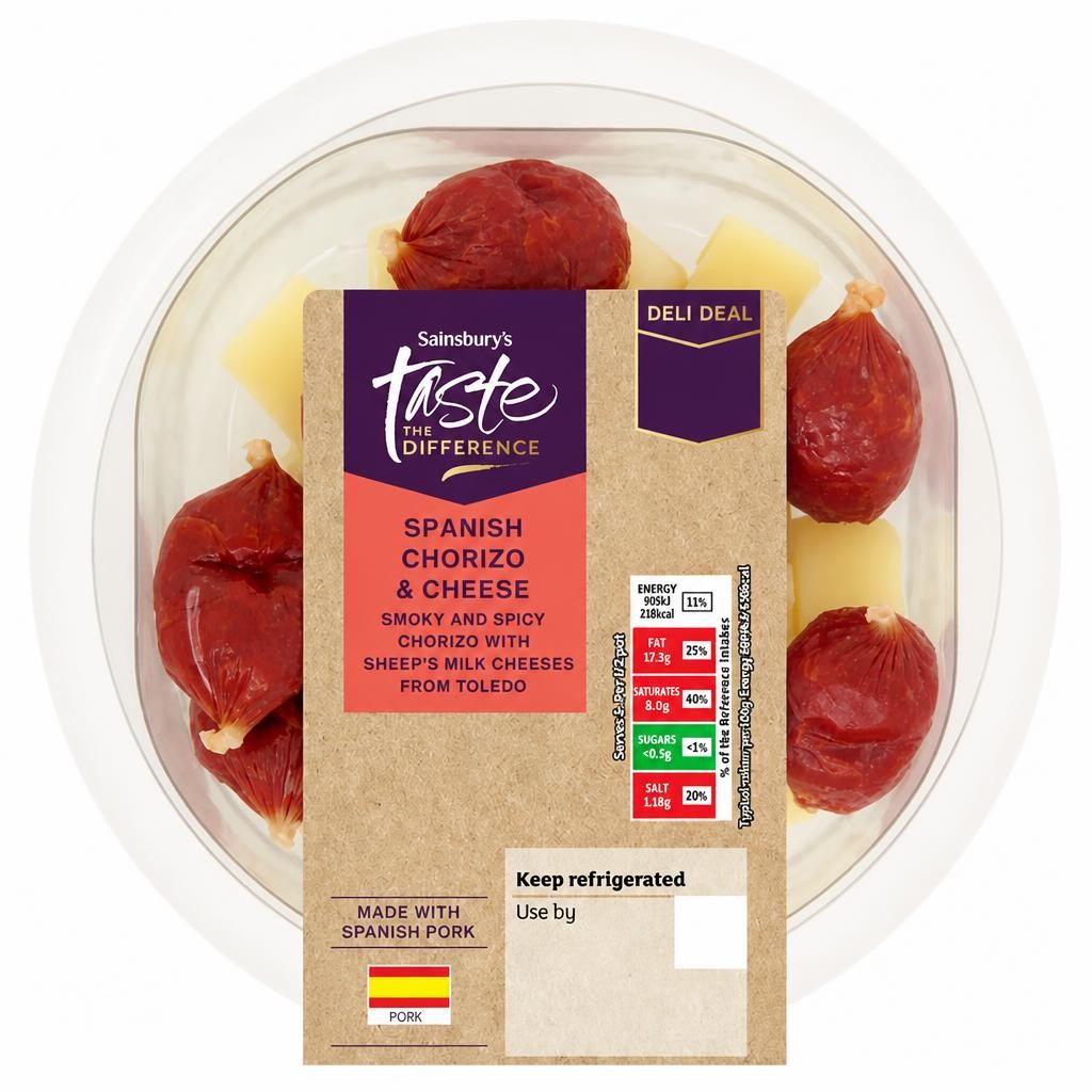 Sainsbury's 100g Spanish Chorizo & Cheese, Taste the Difference