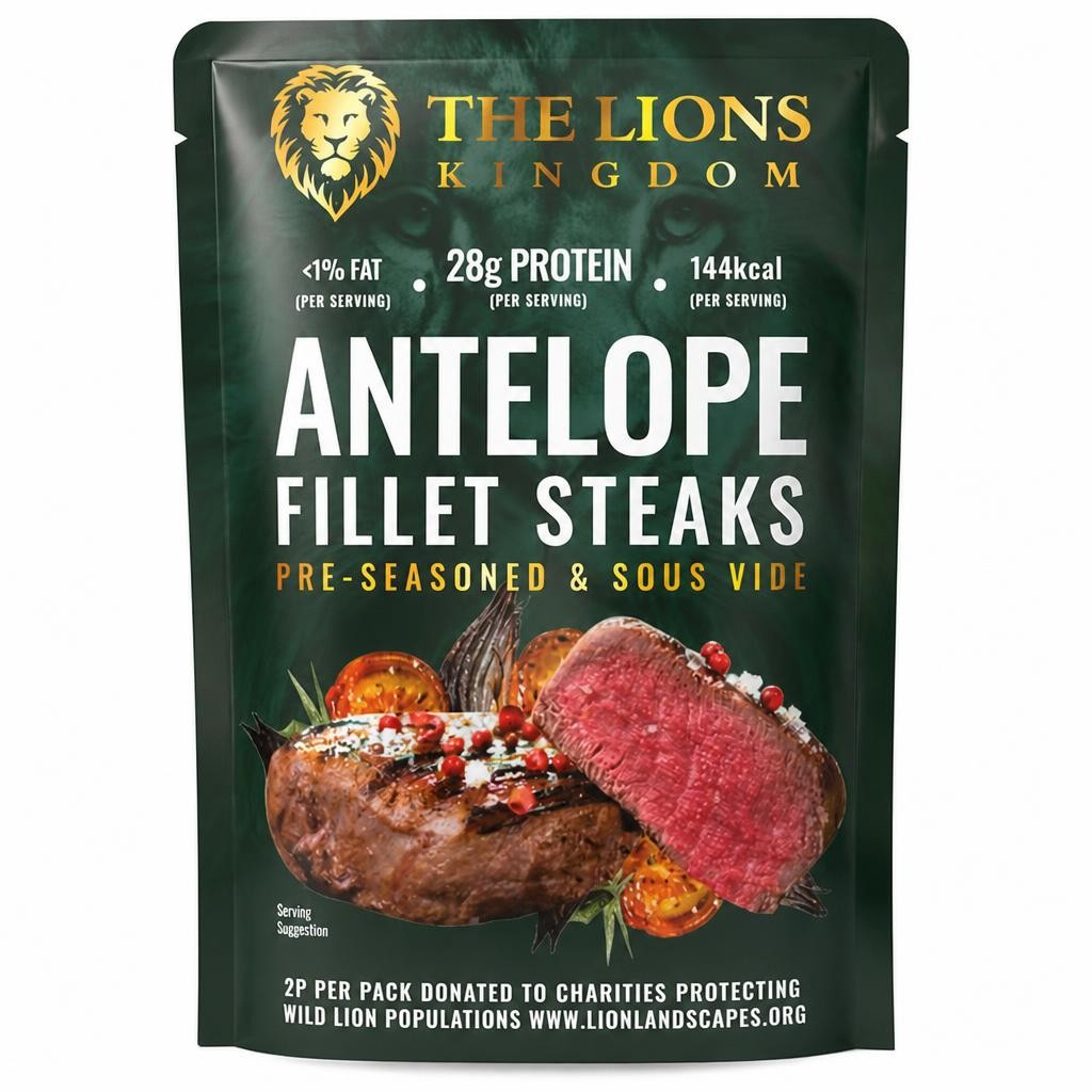 The Lions Kingdom 250g Antelope Fillet Steaks