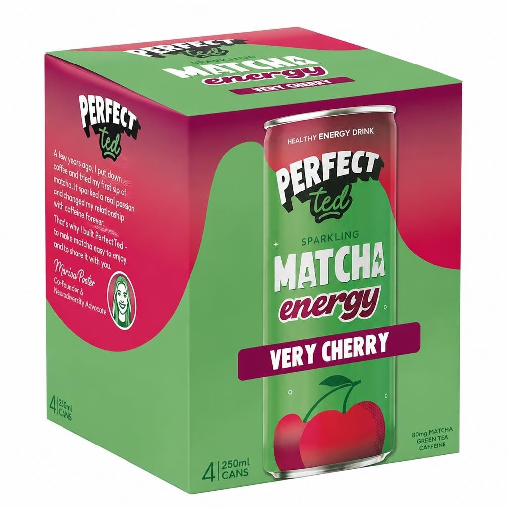 PerfectTed Matcha Energy Very Cherry 4x250ml