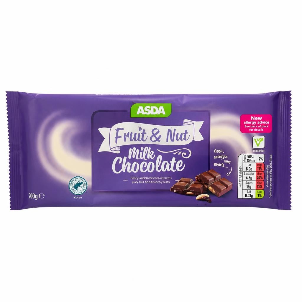 ASDA Fruit & Nut Milk Chocolate 200g