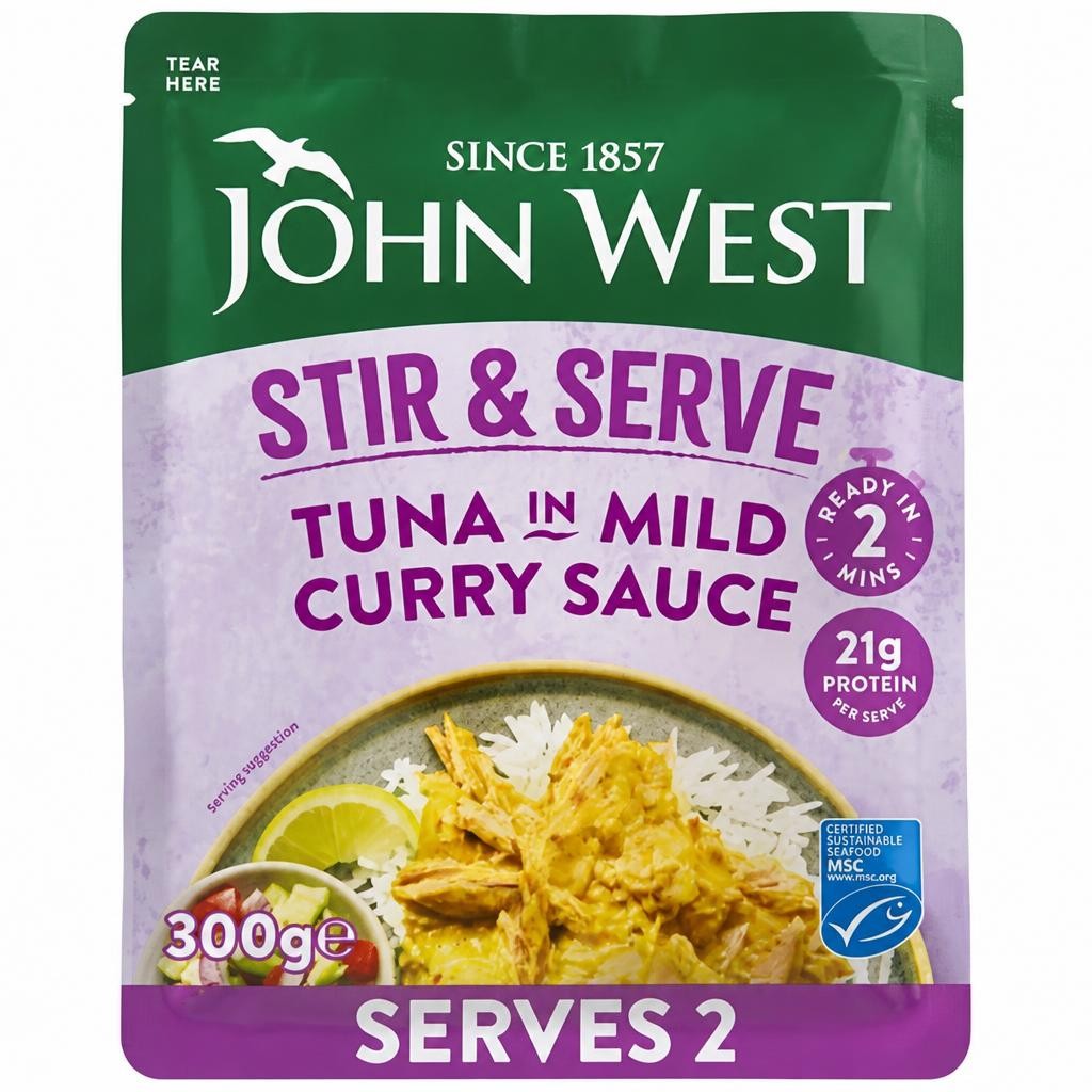 John West Stir & Serve Tuna in Mild Curry Sauce MSC 300g