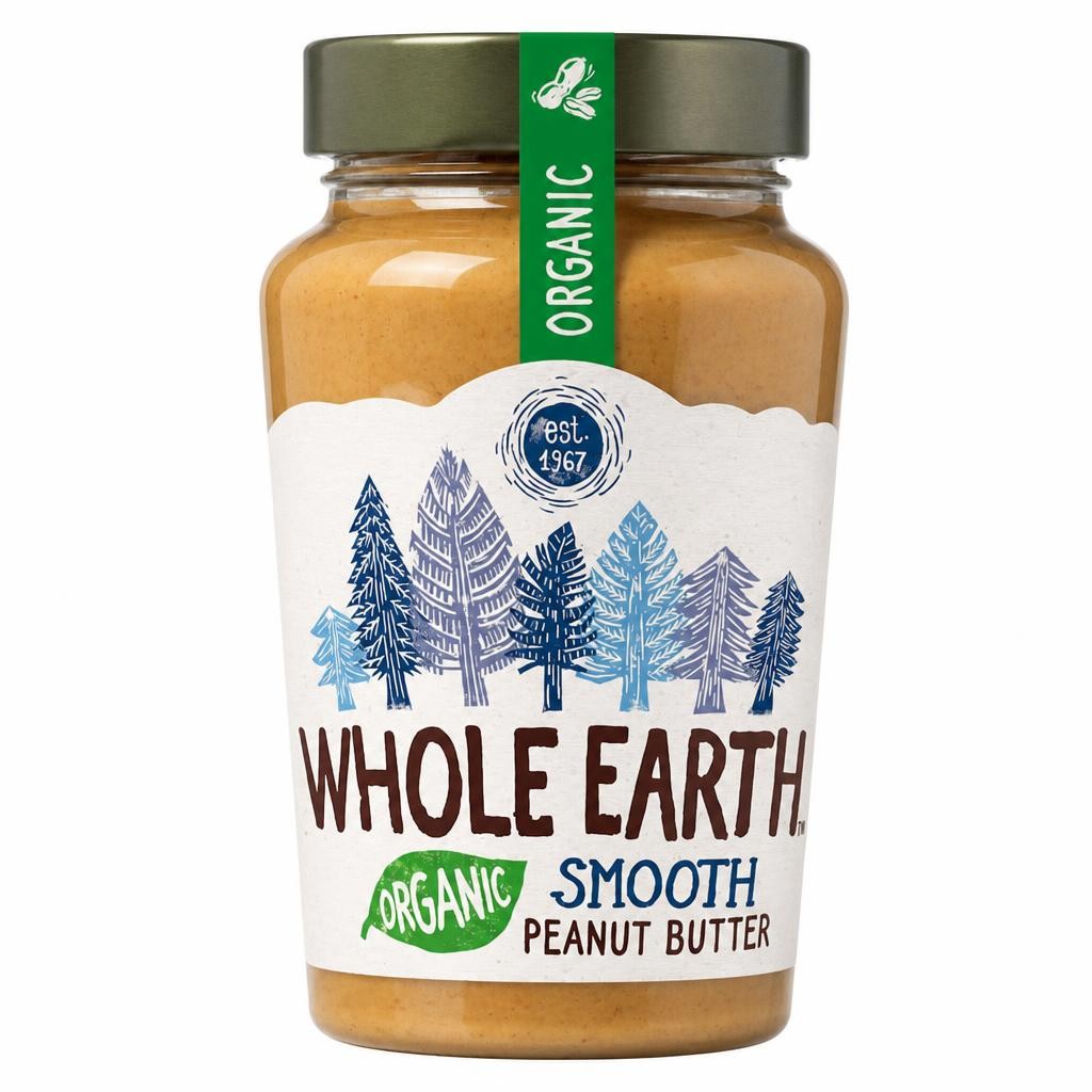 Whole Earth Smooth Organic Peanut Butter 340g