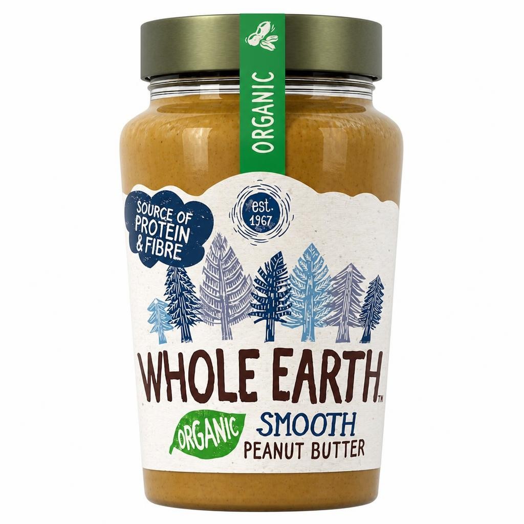 Whole Earth Smooth Organic Peanut Butter 340g