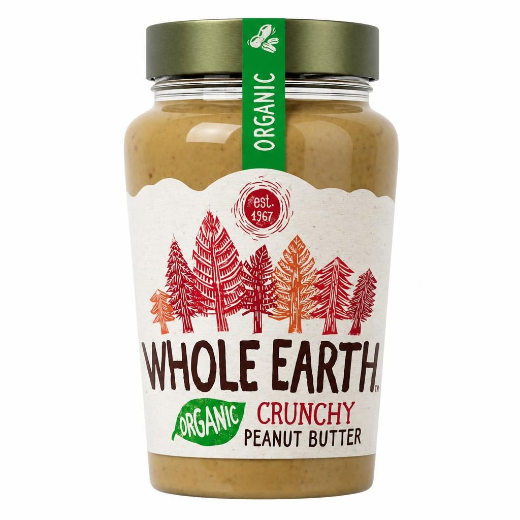 Whole Earth Crunchy Organic Peanut Butter 340g