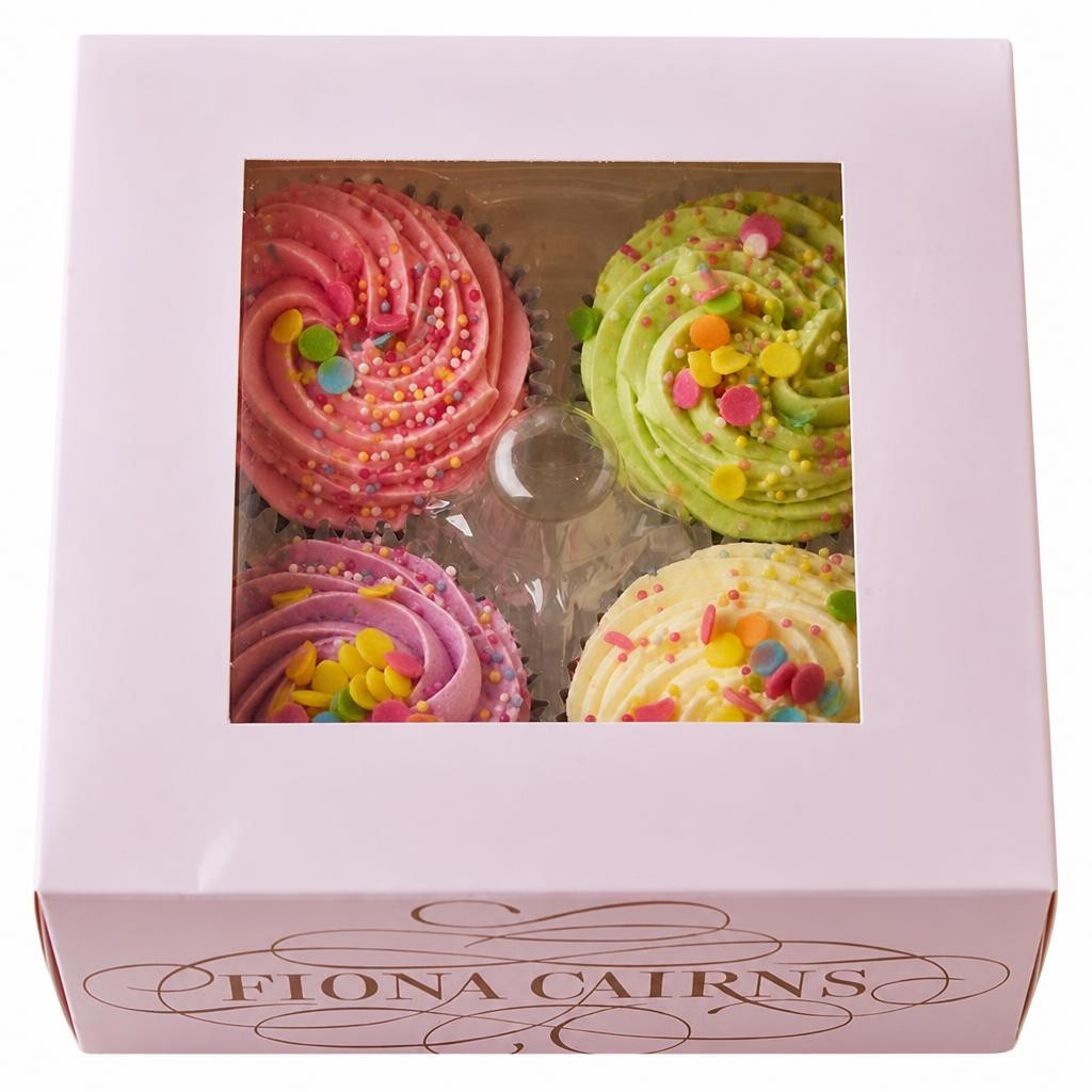 Fiona Cairns 4 x Golden Sponge Confetti Cupcakes