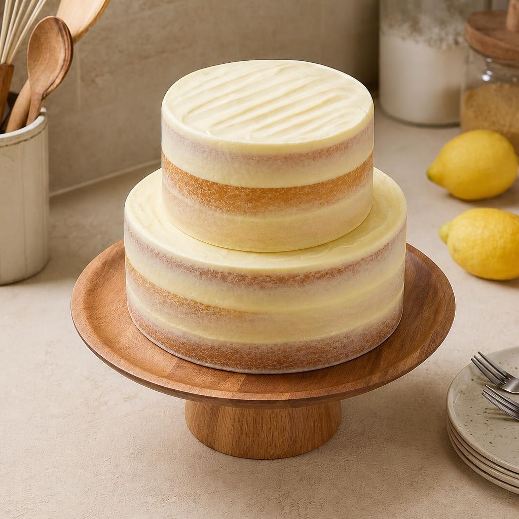 Sainsbury's 2.2kg Two Tier Lemon Drizzle Naked Cake, Taste the Difference