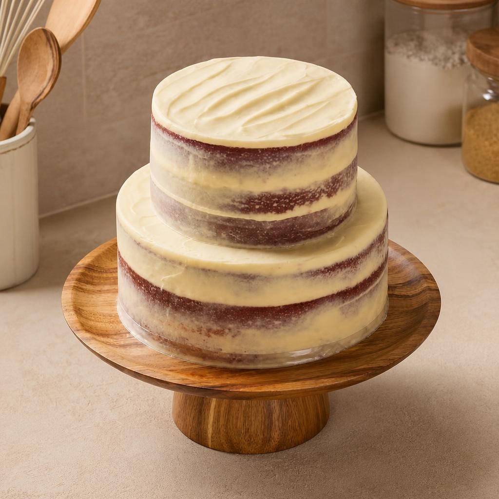 Sainsbury's 2.2kg Two Tier Red Velvet Naked Cake, Taste the Difference