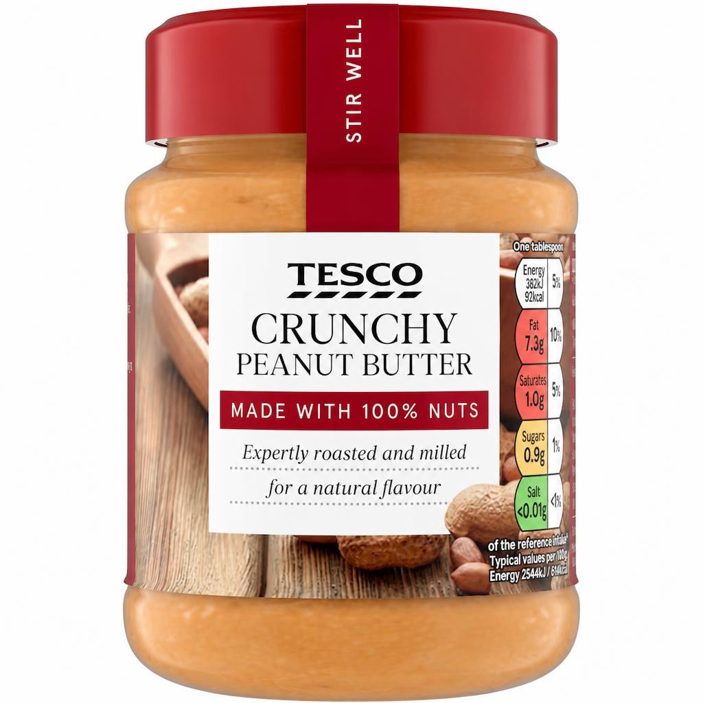 Tesco Crunchy 100% Peanut Butter 340g