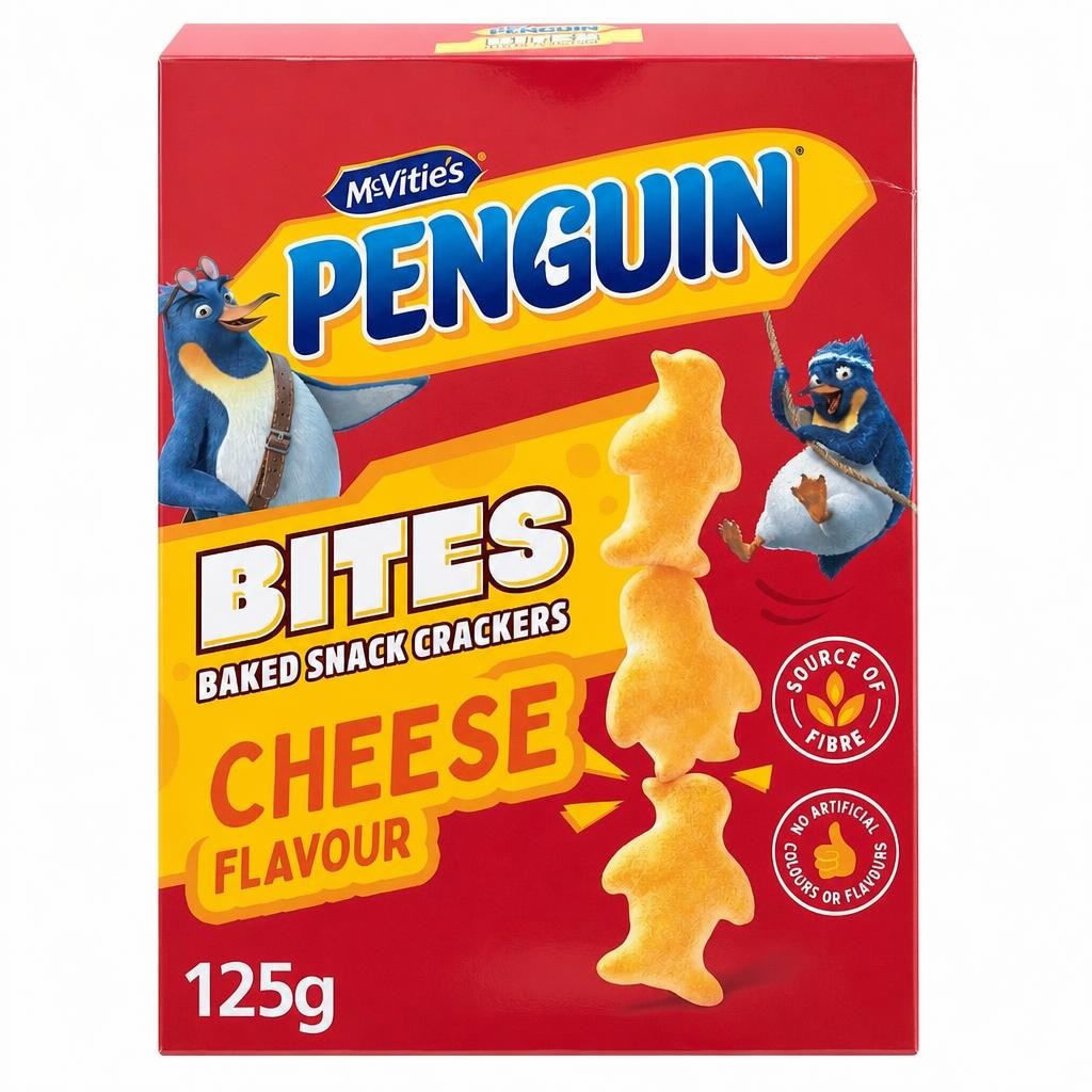 McVitie's Penguin Bites Baked Crackers Cheese Flavour 125g