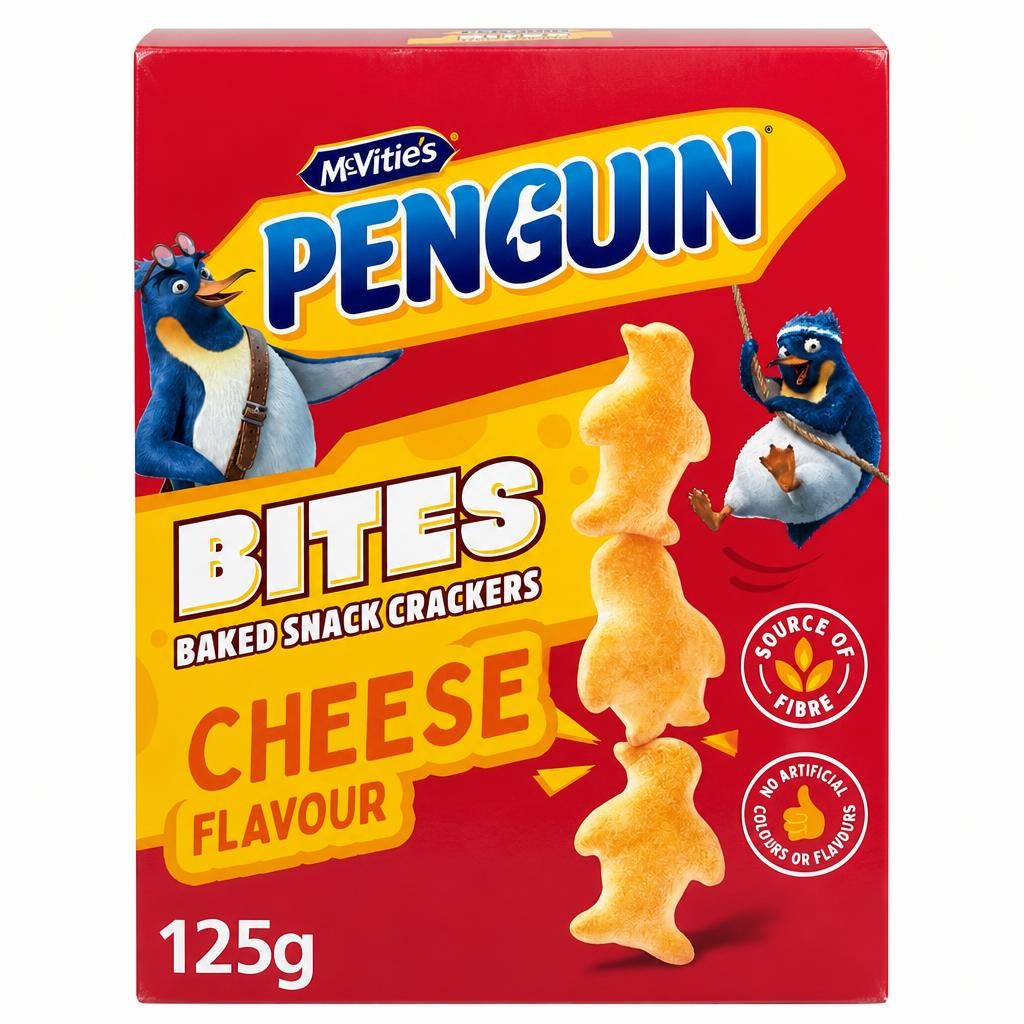McVitie's Penguin Bites Baked Crackers Cheese Flavour 125g