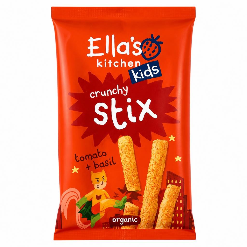 Ella's Kitchen Kids Organic Tomato + Basil Crunchy Stix 22g