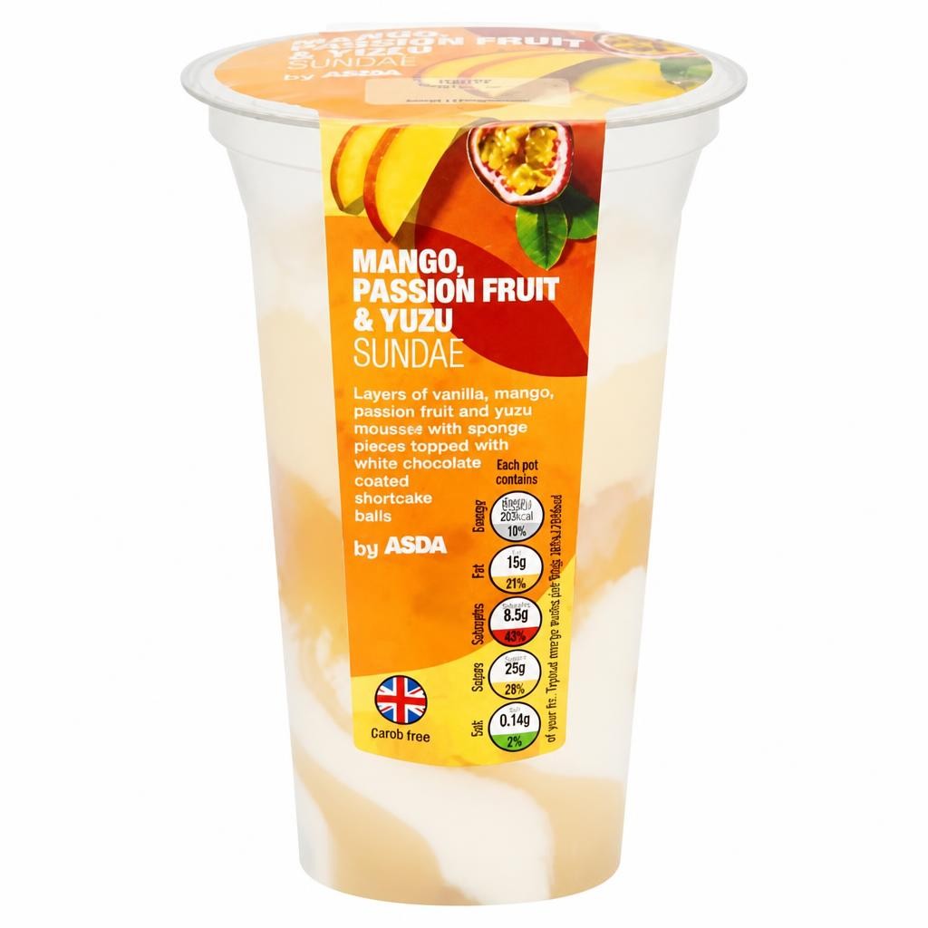 ASDA Mango, Passion Fruit & Yuzu Sundae 125g