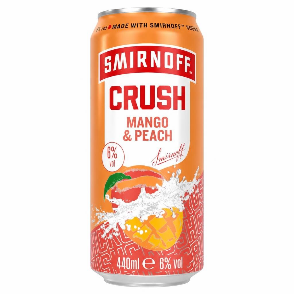 SMIRNOFF CRUSH MANGO AND PEACH CAN 440ML