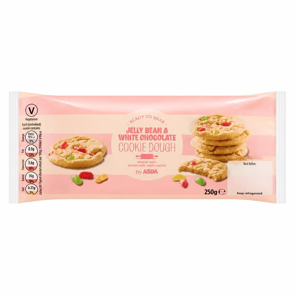 ASDA Ready to Bake Jelly Bean & White Chocolate Cookie Dough 250g