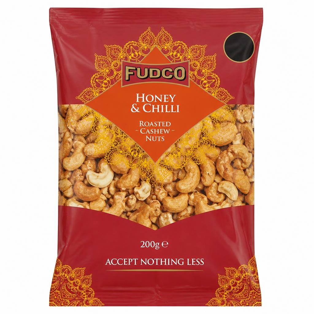 Fudco 200g Honey & Chilli Roasted Cashew Nuts